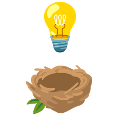 empty nest and light bulb