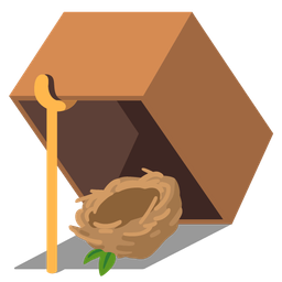 empty nest and mouse trap