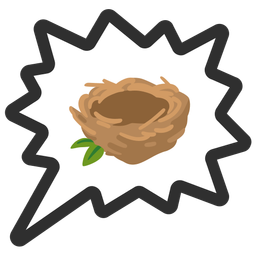 empty nest and right anger bubble