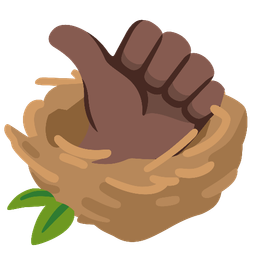 empty nest and thumbs up