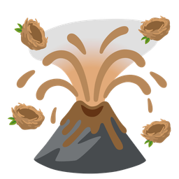 empty nest and volcano