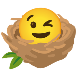 Empty nest and Winking face