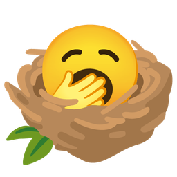 empty nest and yawning face