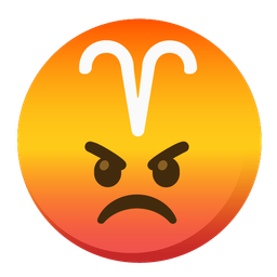 enraged face and Aries