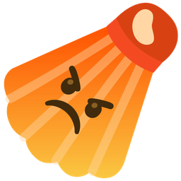 enraged face and badminton