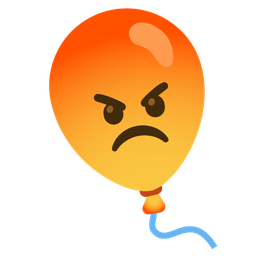 enraged face and balloon