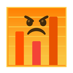 enraged face and bar chart