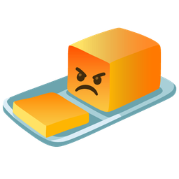 enraged face and butter