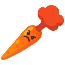 enraged face and carrot