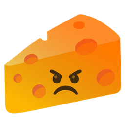 enraged face and cheese wedge