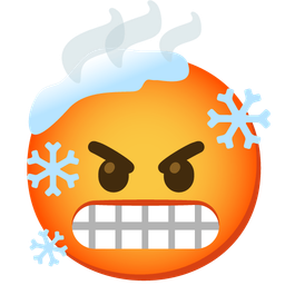 enraged face and cold face