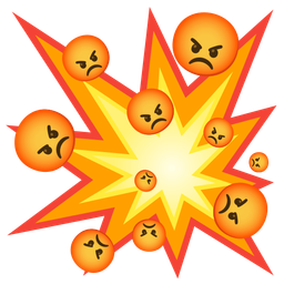 enraged face and collision