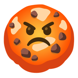 enraged face and cookie