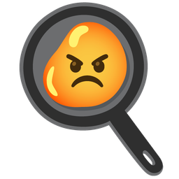 enraged face and cooking