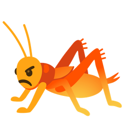 enraged face and cricket