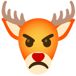 enraged face and deer