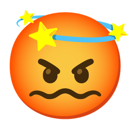 enraged face and dizzy