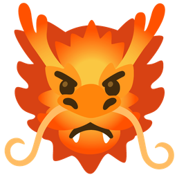 enraged face and dragon