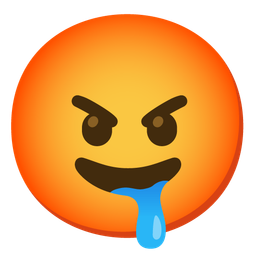 enraged face and drooling face