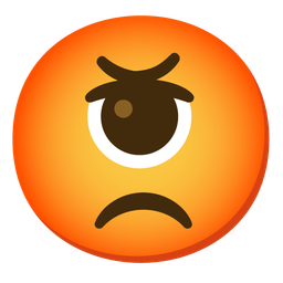 enraged face and eye