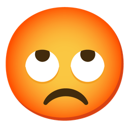 enraged face and face with rolling eyes