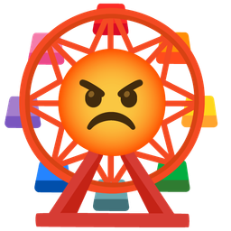 enraged face and ferris wheel