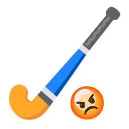 enraged face and field hockey