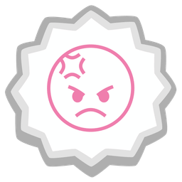 enraged face and fish cake with swirl