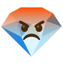 enraged face and gem stone