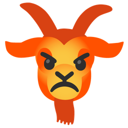 enraged face and goat