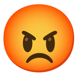 Enraged face and Grinning face with big eyes