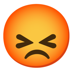 Enraged face and Grinning squinting face