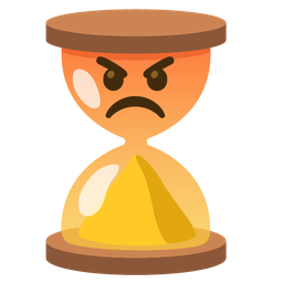 enraged face and hourglass done