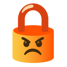 enraged face and locked