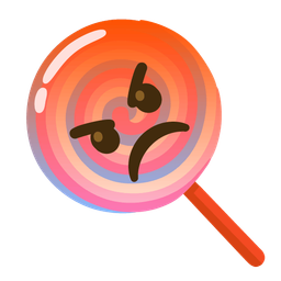 enraged face and lollipop