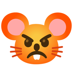 enraged face and mouse face