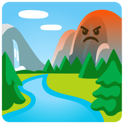 enraged face and national park