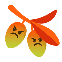 enraged face and olive