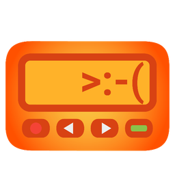 enraged face and pager