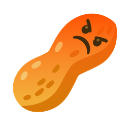 enraged face and peanuts