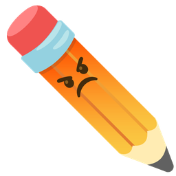 enraged face and pencil