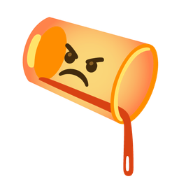 enraged face and pouring liquid