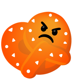 enraged face and pretzel