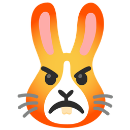enraged face and rabbit face