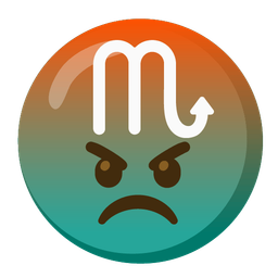 enraged face and Scorpio