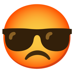 enraged face and smiling face with sunglasses