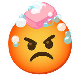 enraged face and soap