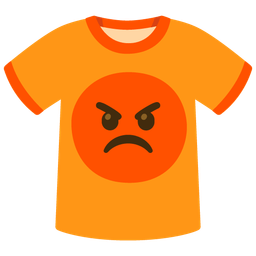 enraged face and t-shirt