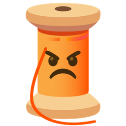 enraged face and thread