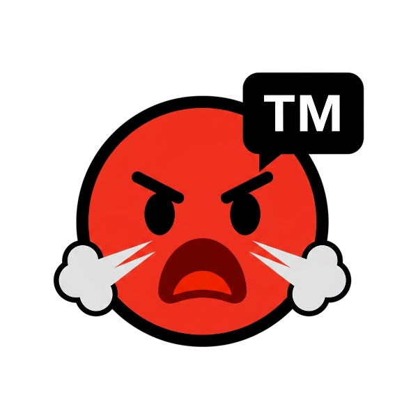 Enraged face and Trade mark